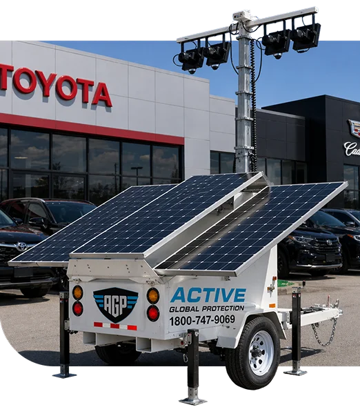 A monitoring station at a car dealership.